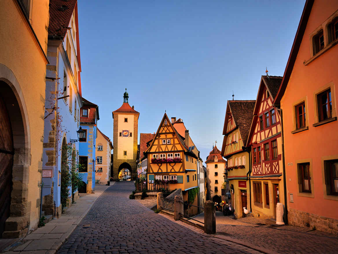 Romantische Straße durch mittelalterliche Städte Bayerns